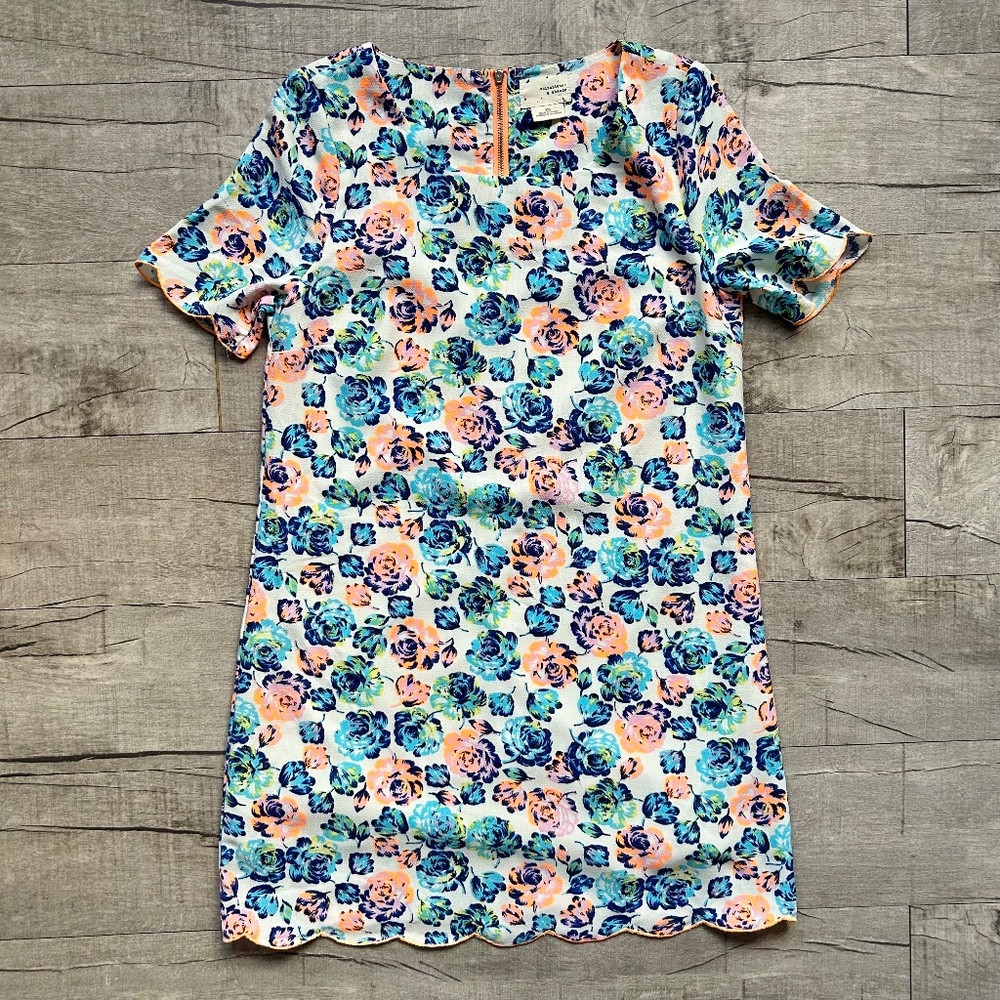 Coincidence & Chance Urban Outfitters Neon Floral Scallop Retro Festival Dress